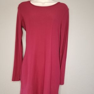 Wine long sleeve mini dress medium